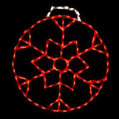 Décoration de fenêtre illuminée en flocon de neige 114 lumières del