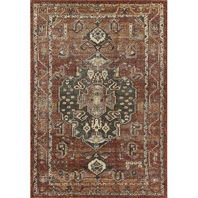 Tapis rouge / brun Moloney