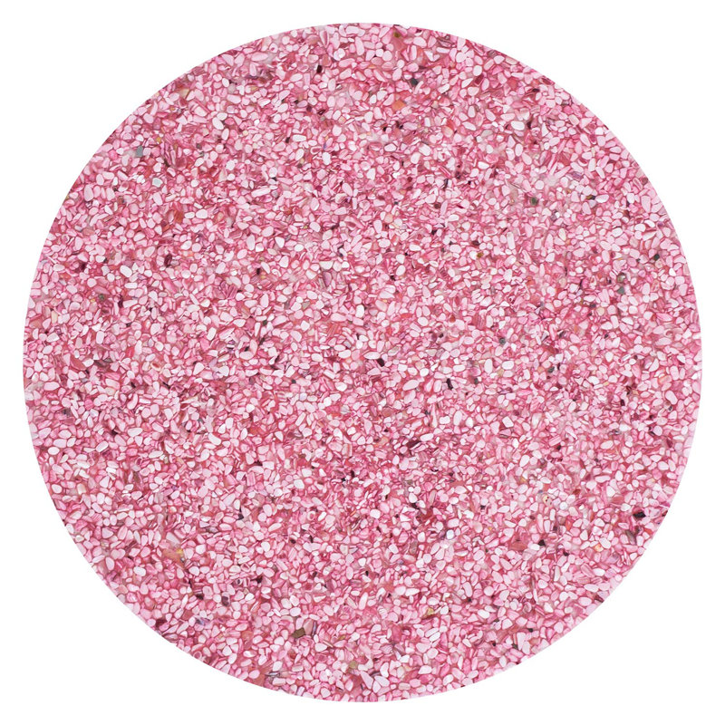 Napperon Sparkles Home Shell | Décoration ronde de table côtière | Napperon en coquillage 15 po antidérapant, Rose