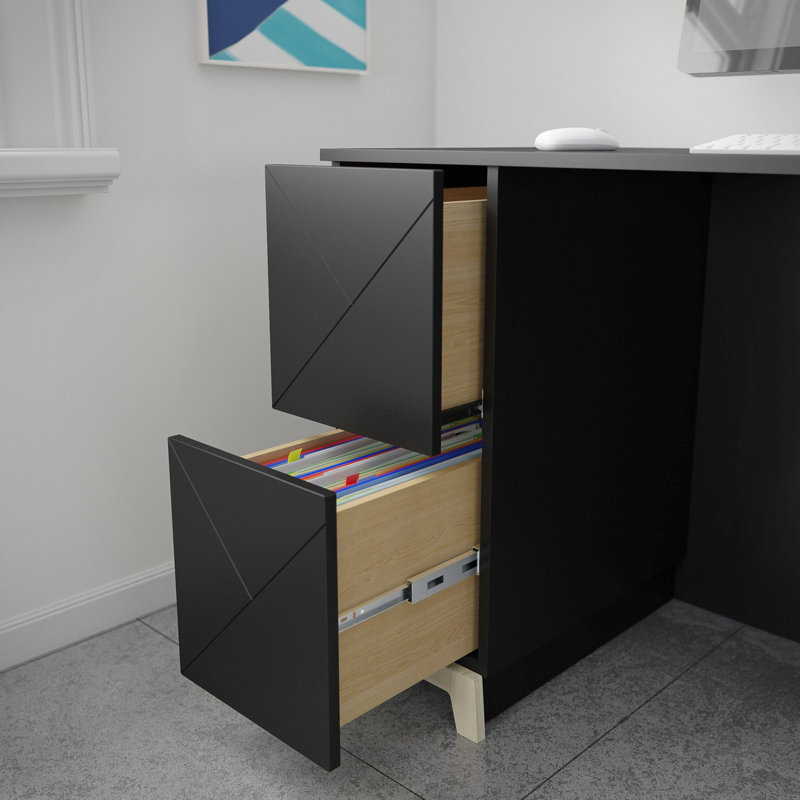 Bureau vangundy, Noir / contreplaqué