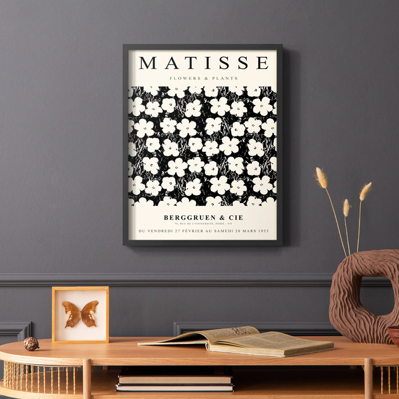 Matisse CCV Framed Print - Solid Wood, 10" H x 8" W, Black