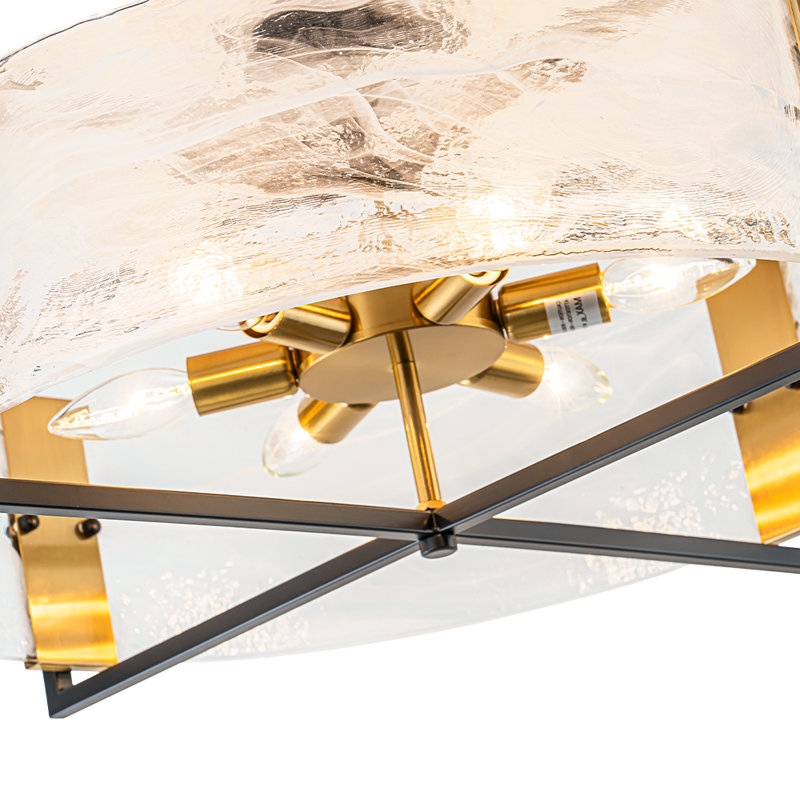 Cloud Glass Semi Flush Mount 