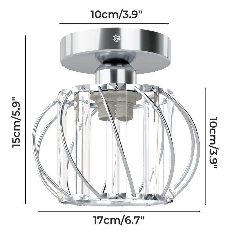 Semi Flush Mount, Silver