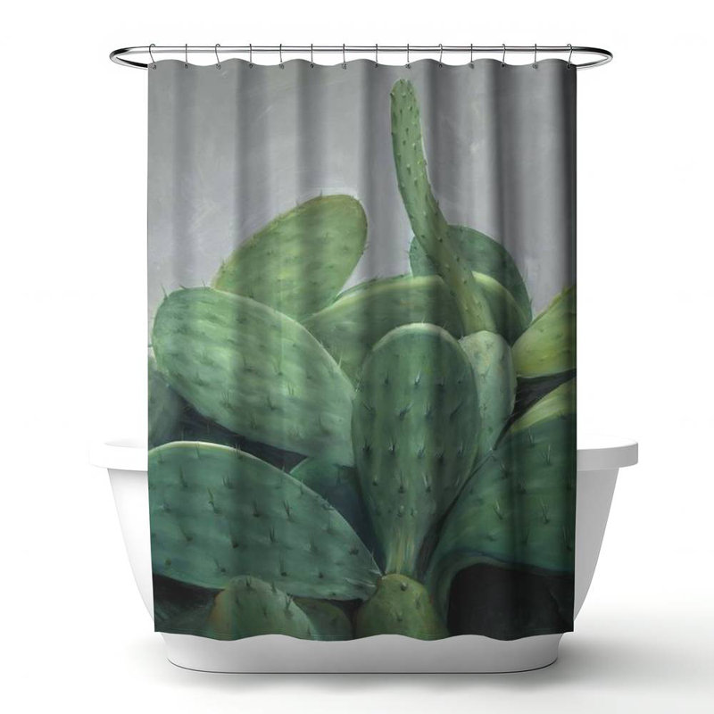 Floral – Polyester Shower Curtain, Dye Sublimation Print, 71" W × 74" L
