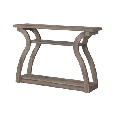Accent Table, Console, Entryway, Narrow, Sofa, Brown Laminate, Contemporary, Modern