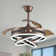 Elfred 42'' Modern DIY Shape Ceiling Fan with Lights, 6-Speed DC Motor Dimmable LED Ceiling Fan