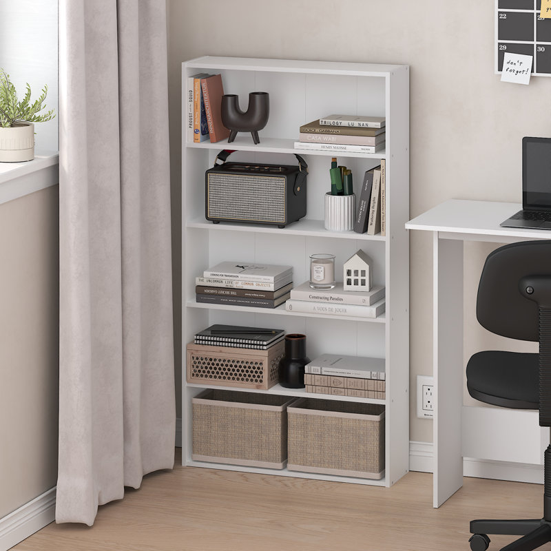 Bibliothèque à 5 niveaux Furinno Basic, (5 tablettes) H 43,66 po x l 23,62 po x P 6,61 po