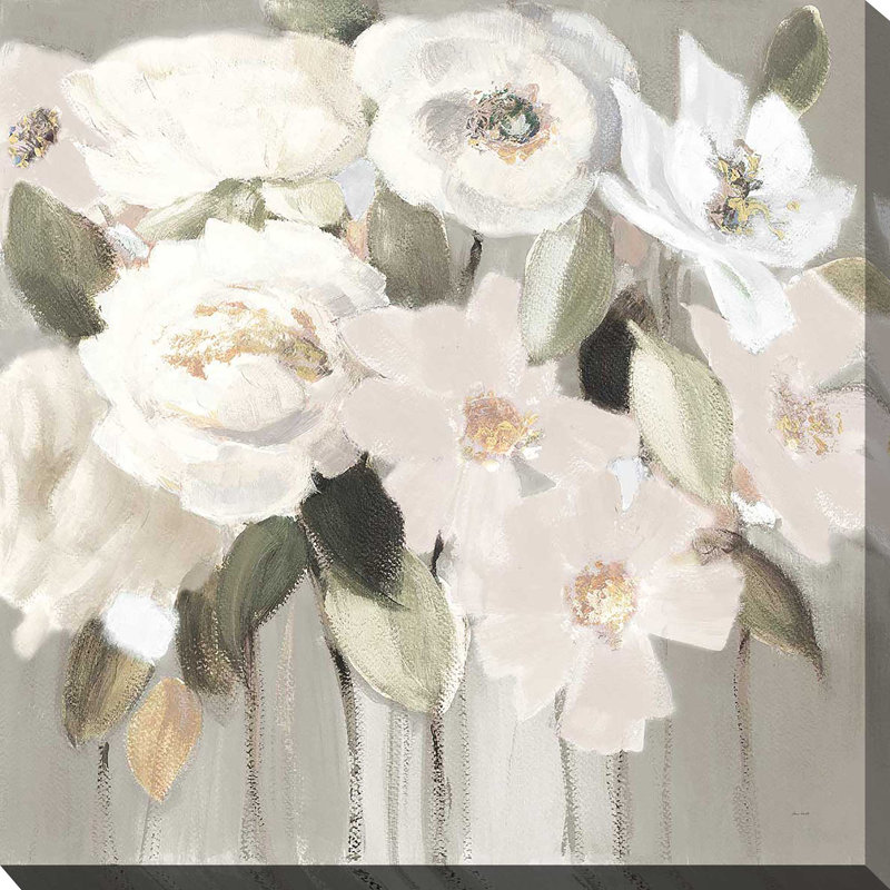 Promise of Giverny Neutral I par Lanie Loreth - Peinture, Toile tendue, H 24 po x l 24 po x P 1,5 po