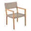 2 chaises de salle à manger d'extérieur, bois, multicolore, sièges protégés