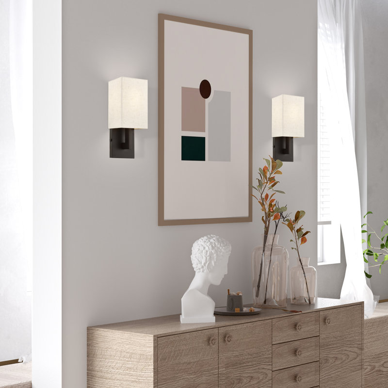Flaire Flush Mounted Sconce, English Bronze, 12.25" H x 12" W x 36" D
