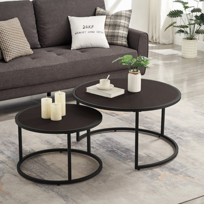 Table basse moderne en similicuir