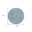 Tapis rond lavable extérieur floral bleu et ivoire 8 pi
