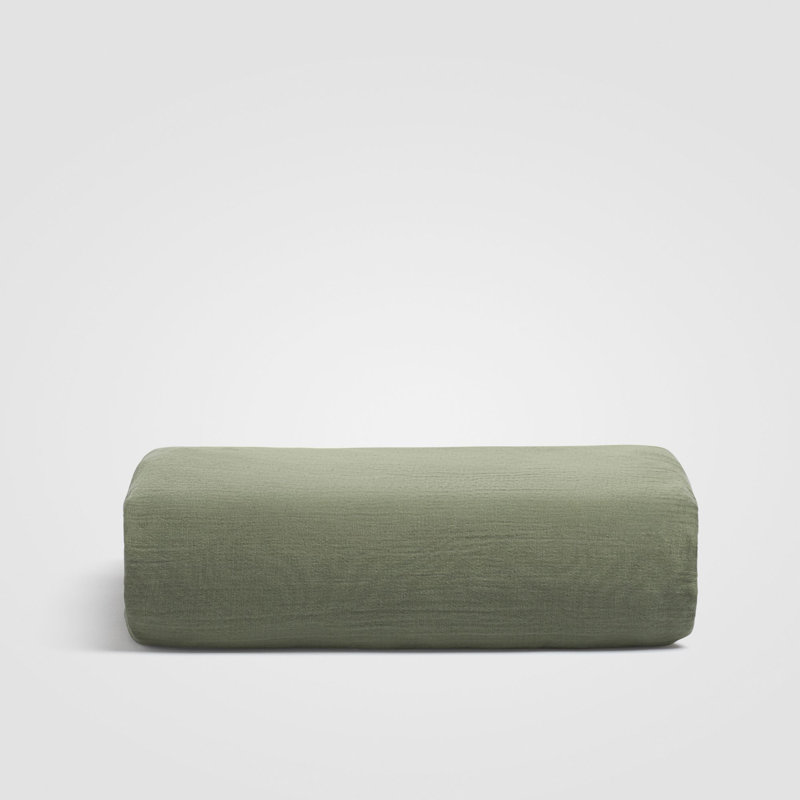 Zen Crinkled Comfort Fitted Sheet (Matcha), King Fitted Sheet