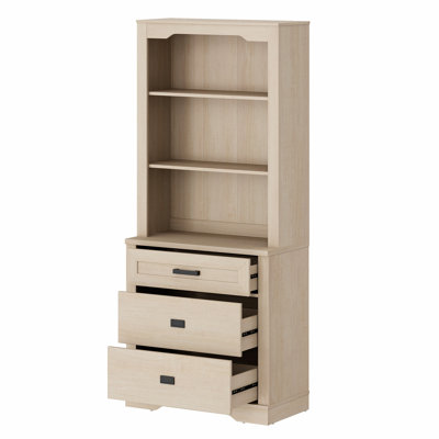 Glenford 3 Tier Pantry Cabinet With Drawer,73.3" Tall Floor Standing Cupboard,Modern Farmhouse Display Kitchen Buffet With Adjustable Shelves For Dining Room,Living Room