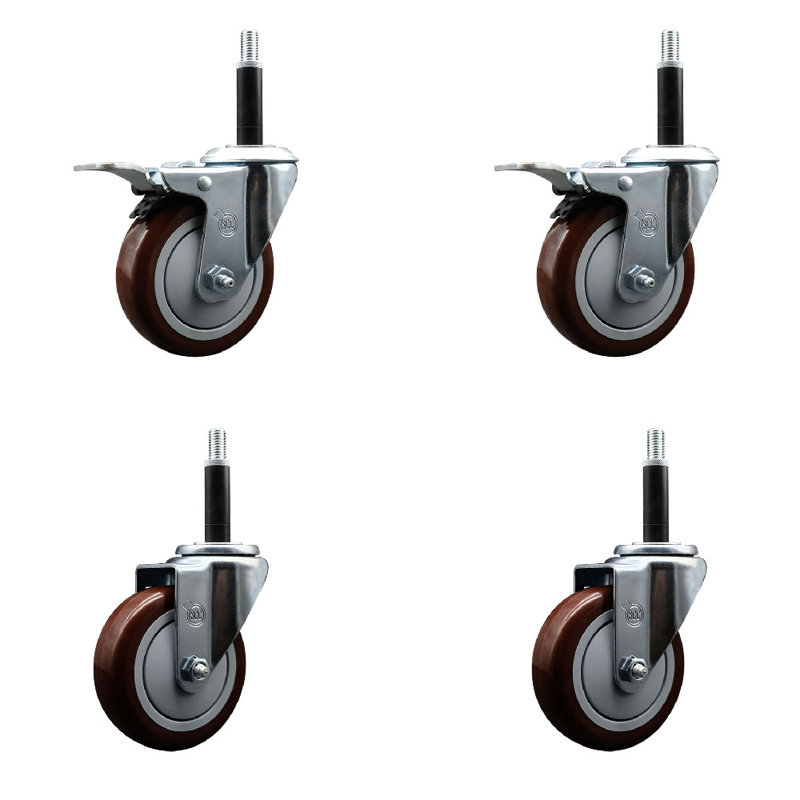 Ensemble de roulettes extensibles Poly 3/4