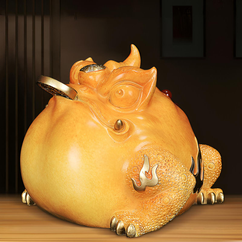 Figurine porte-bonheur crapaud argenté Lucky
