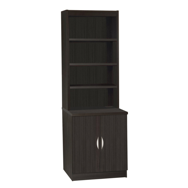 Brender 2 -Door 4 -Shelf Storage Cabinet, Black Havana