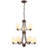 9-Light Steel Dimmable Tiered Chandelier