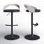 Tabouret de bar réglable Laurenzio avec repose-pieds arrondi en T-758589266-789590281