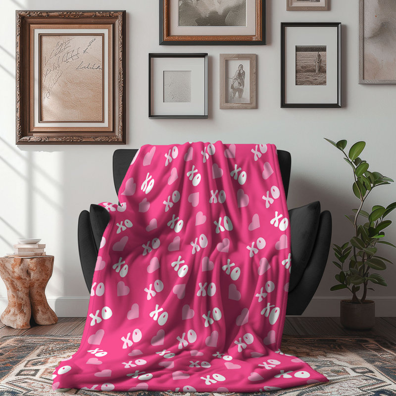 Sweet XO - Couverture Sherpa de qualité supérieure 1 pièce, Lit simple