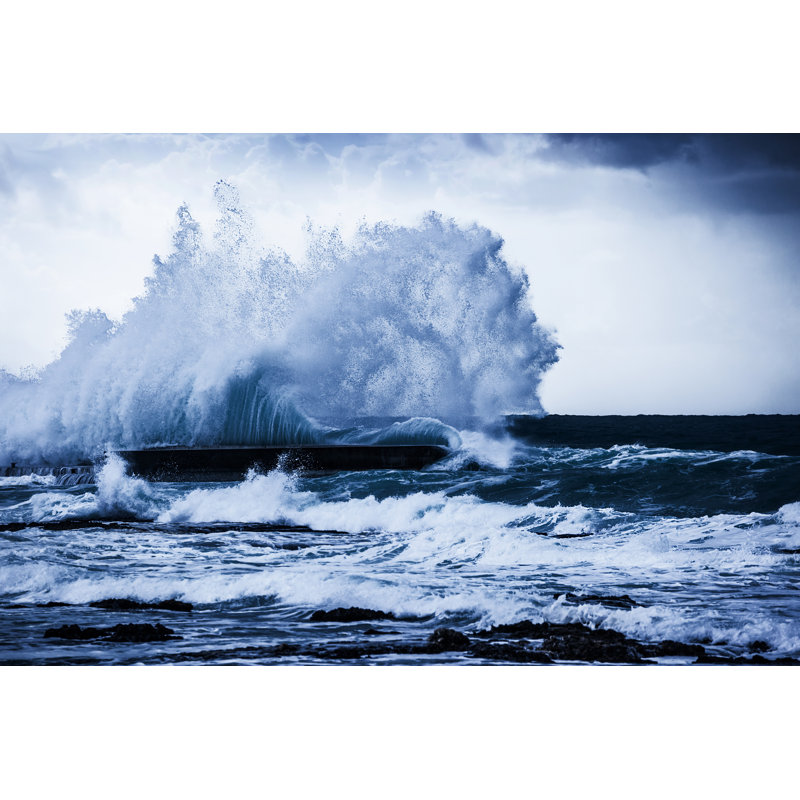 Stormy Ocean Waves - Photographie sur toile tendue, H 20 po x l 30 po