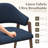 19" H Modern Minimalist Upholstered Linen Dining Armchair with Solid Wood Legs-821074884