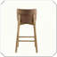 Ensemble de 2 tabourets de bar en bois d'intérieur finition noyer robuste, durable et élégant