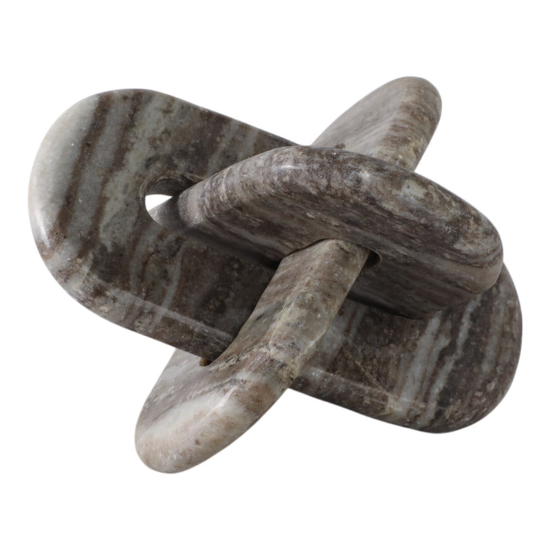 Sagebrook Home 9X9" Rounded Marble Knot, Gray