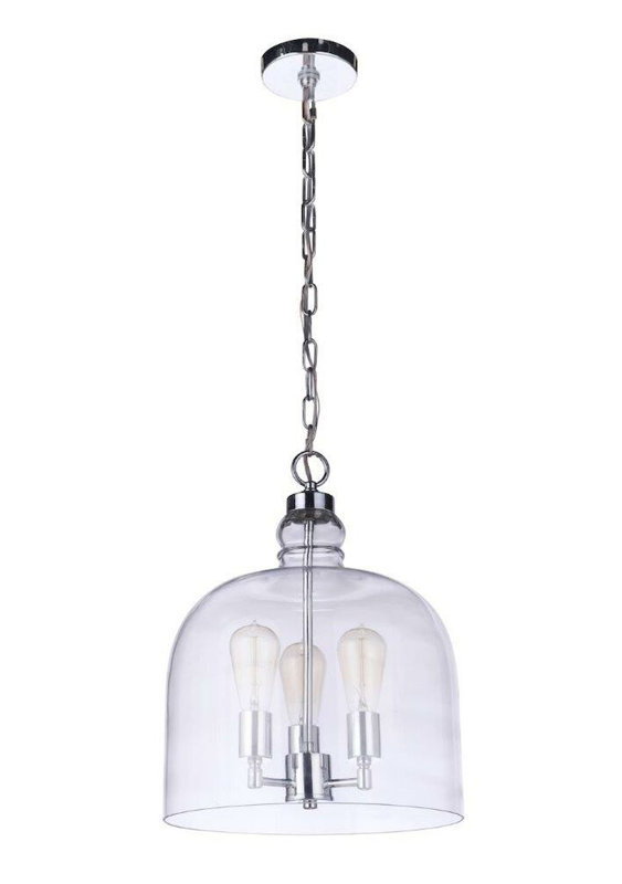 3 - Light Dome Pendant, Chrome