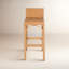 Serienna Blue & White Rattan Low Back Counter Stool-1625520464-1653777369