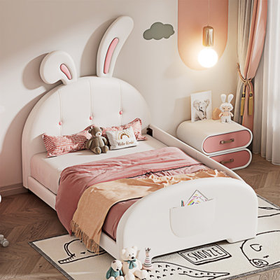 PU Rabbit-Shape Princess Bed