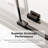 46-48 In W X 76 In H Shower Door, Frameless Single Sliding With Soft-Close 5/16 In Tempered Glass Door Smooth Rollers Stainless Steel Hardware Modern Bathroom Enclosure For Spacious Shower Experience-113501996