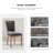 Vintage Style Dining Chairs, Set of 2, Fabric Upholstered with Wooden Legs for Home Dining & Living Space（Black）-1580680687