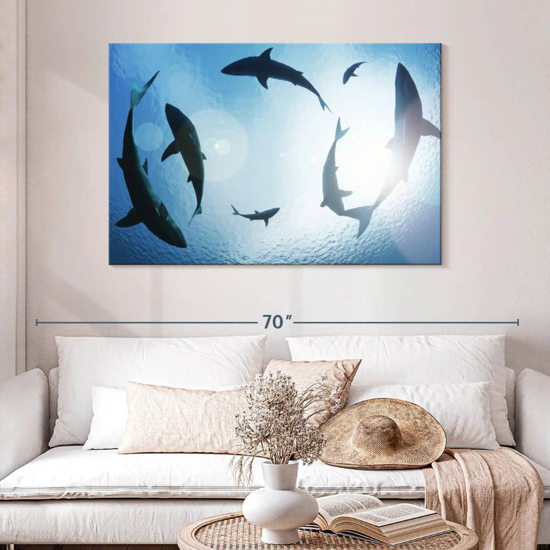School of Sharks, H 32 po x l 48 po