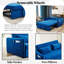 Causeuse-lit en velours avec lit escamotable Rubinder-653687686