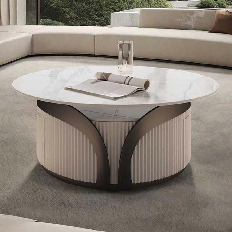 Table basse légère et luxueuse, H 16,53 po x L 39,37 po x l 39,37 po