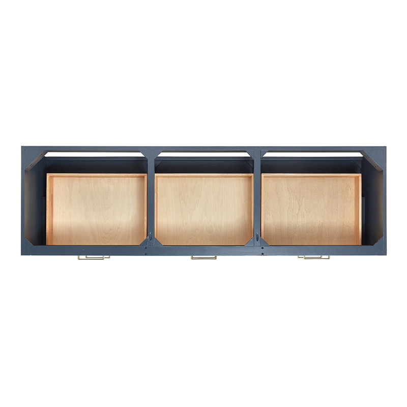 73'' W Double Vanity, Midnight Blue, Satin Brass