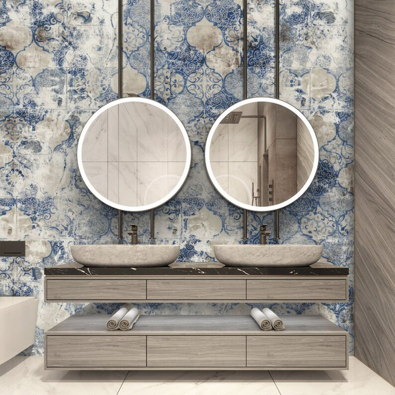 Mediterranean Tile Revival, 108'' L x 96'' W