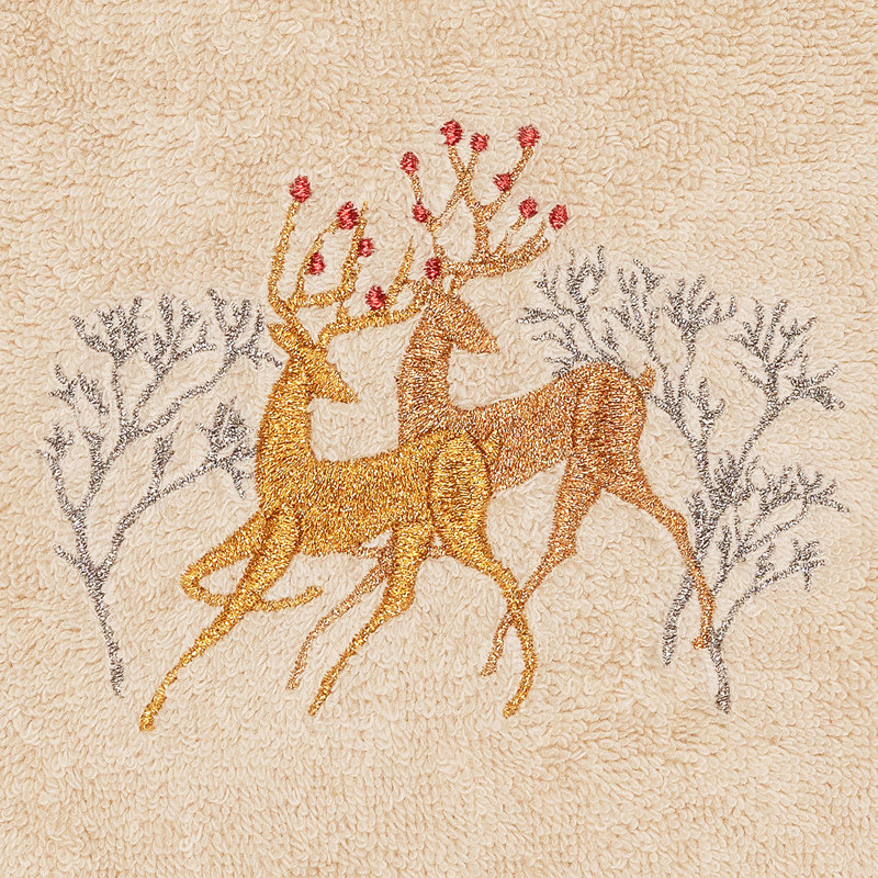 Christmas Midweight Hand Towel, Sand