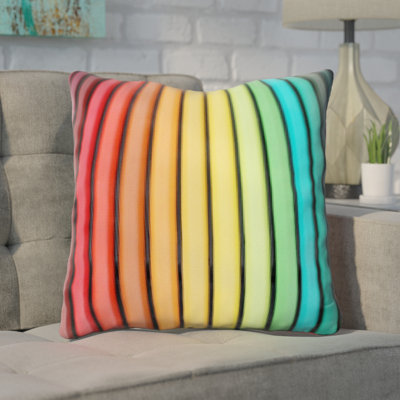 ABSTRACT Different Colour Pencils Abstract Pillow