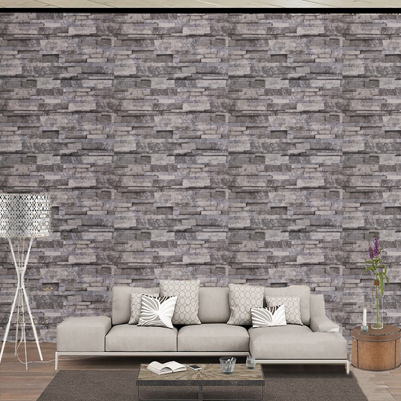 Rouleau de papier peint adhésif gris, beige L 18 pi x l 18 po