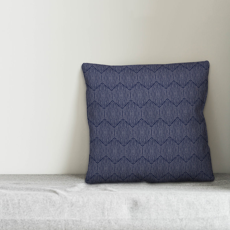 Geometric Throw Pillow, 16" x 16", Navy