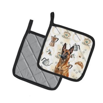 Paire de poignées en acajou belge Malinois