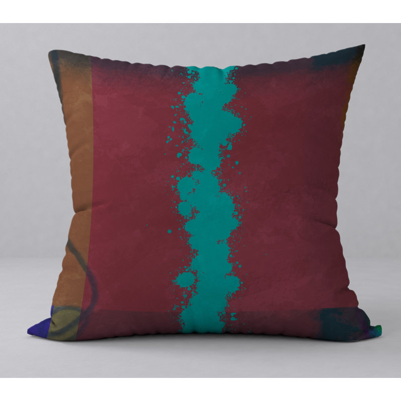 Abstract Reversible Throw Pillow, 20" H x 20" W