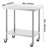 Stainless Steel Work Table 24 x 36 x 38 Inch, Featuring 4 Wheels, 3 Adjustable Height Levels, Heavy-Duty Food Prep Worktable for Commercial Kitchen Restaurant, Silver