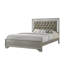 Mobilier de chambre à coucher capitonné moderne à motif de peau de crocodile Champagne