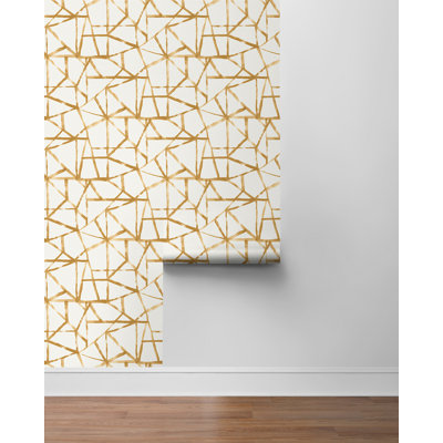 What's Your Angle Geometric 18' L x 20.5" W Peel and Stick Wallpaper Roll