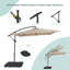 Parasol carré en porte-à-faux 8,2 pi x 8,2 pi avec base Danasha-550576372