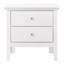 Table de chevet transitionnelle blanche élégante-787805892