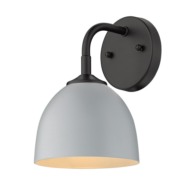 Applique murale articulée 1 lumière Ringwood, Gris mat, Noir mat